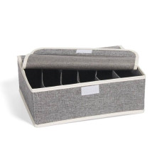  حافظة تنظيم الملابس , صندوق تخزين ملابس قابل للغسل - سلفر