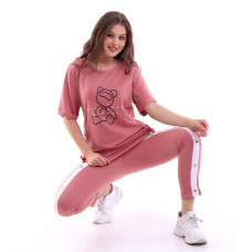 طقم بيجامة نسائية - وردي