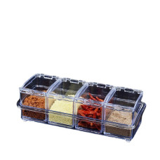 مجموعة حافظات توابل, 4 قطع - شفاف
