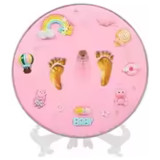  طقم بصمة يد وقدم طينية للأطفال مع إكسسوارات - ملون