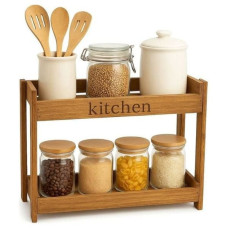 رف مطبخ خشبي للتنظيم 