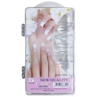 اظافر صناعية شفافة - 100 قطعة