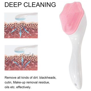 فرشاة سيليكون لتنظيف وتدليك الوجه - تقلل الملمس الخشن, اخضر