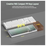 كيبورد لاسلكي ماجـيجي - Light100-WHITEGREEN-BW-TRI