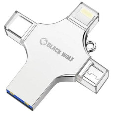 فلاشة تخزين بلاك وولف - 256 جيجابايت - Black-Wolf-4-in-1