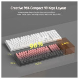 كيبورد لاسلكي ماجـيجي - وردي - Light100-PINK-BW-TRI