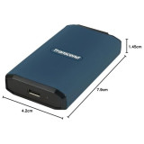 قرص SSD خارجي محمول ترانسيند 2 تيرابايت - 2TB-ESD410C